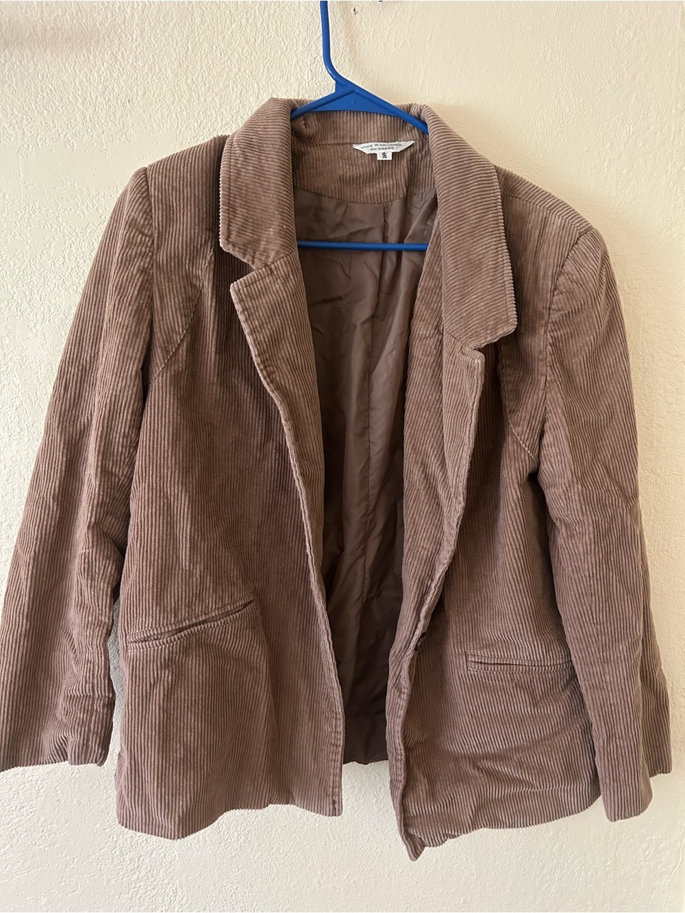 Vintage Light Brown Corduroy Blazer Jacket